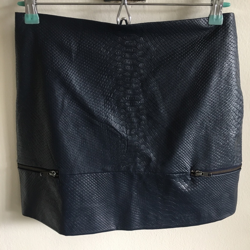 Snakeskin miniskirt